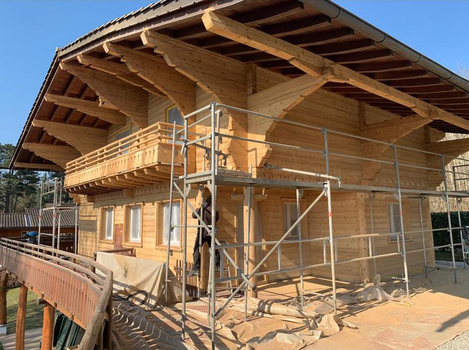 sablage chalet en bois