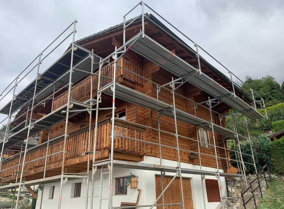 sablage chalet après