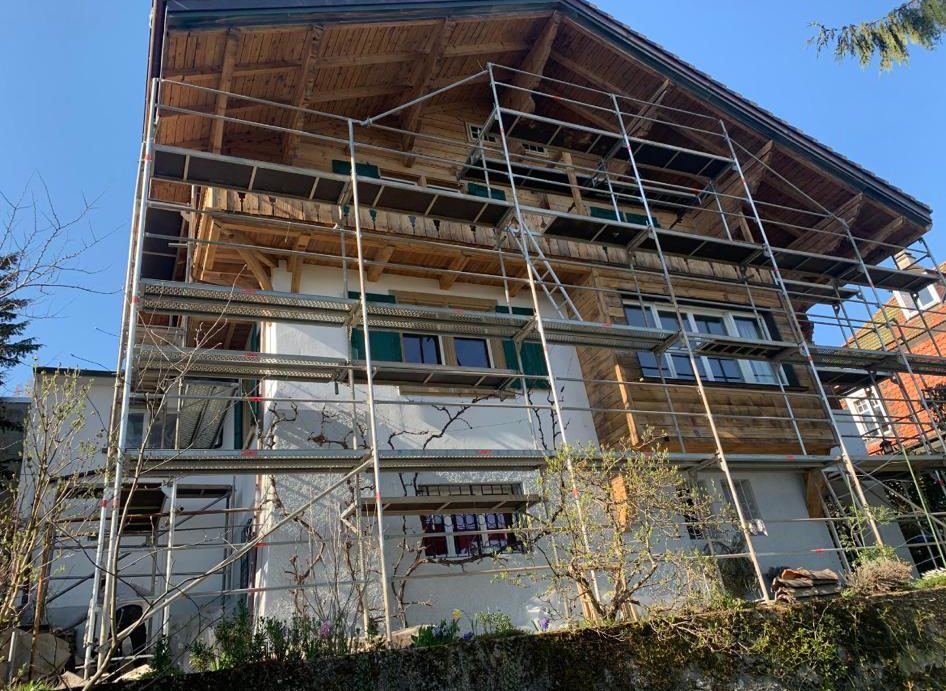 sablage chalet après